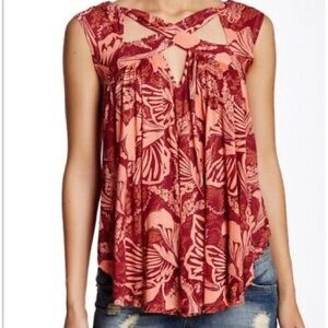 FREE PEOPLE Sugar Cane Crisscross Tank